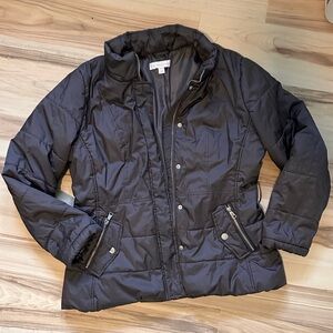 New York & Company Dark Grey Quilted Jacket / Light Coat